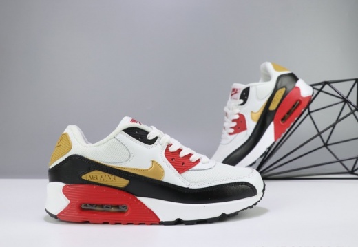 Nike Air Max 90 耐克90款气垫 低帮系带 皮面拼接 男士休闲百搭缓震跑步鞋   227320