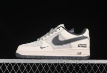 Nike Air Force 1'07 Low Supreme联名款猪八灰底：经典工艺与定制细节解析