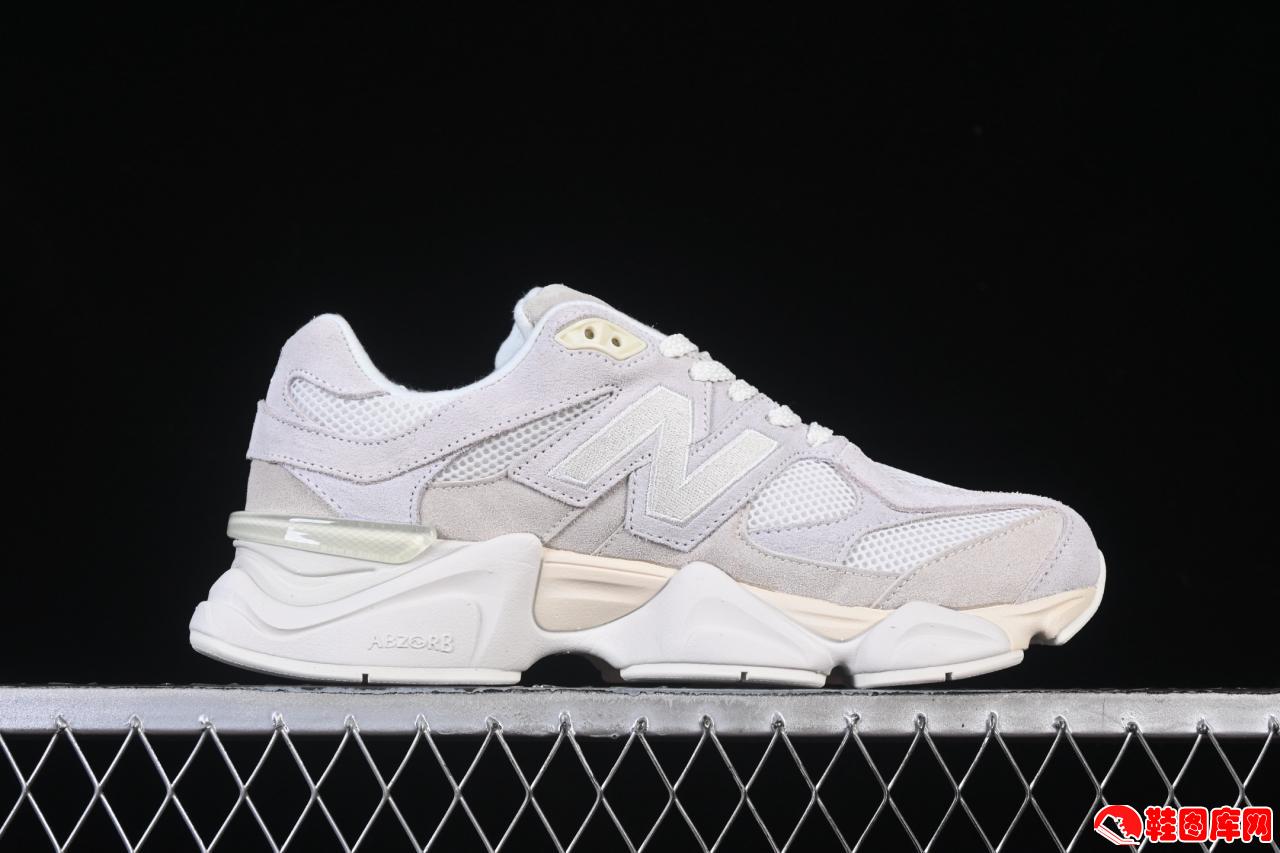 New Balance NB9060复古慢跑鞋 粉橘空间双格鞋面 ABZORB避震 夏日怀旧休闲运动鞋