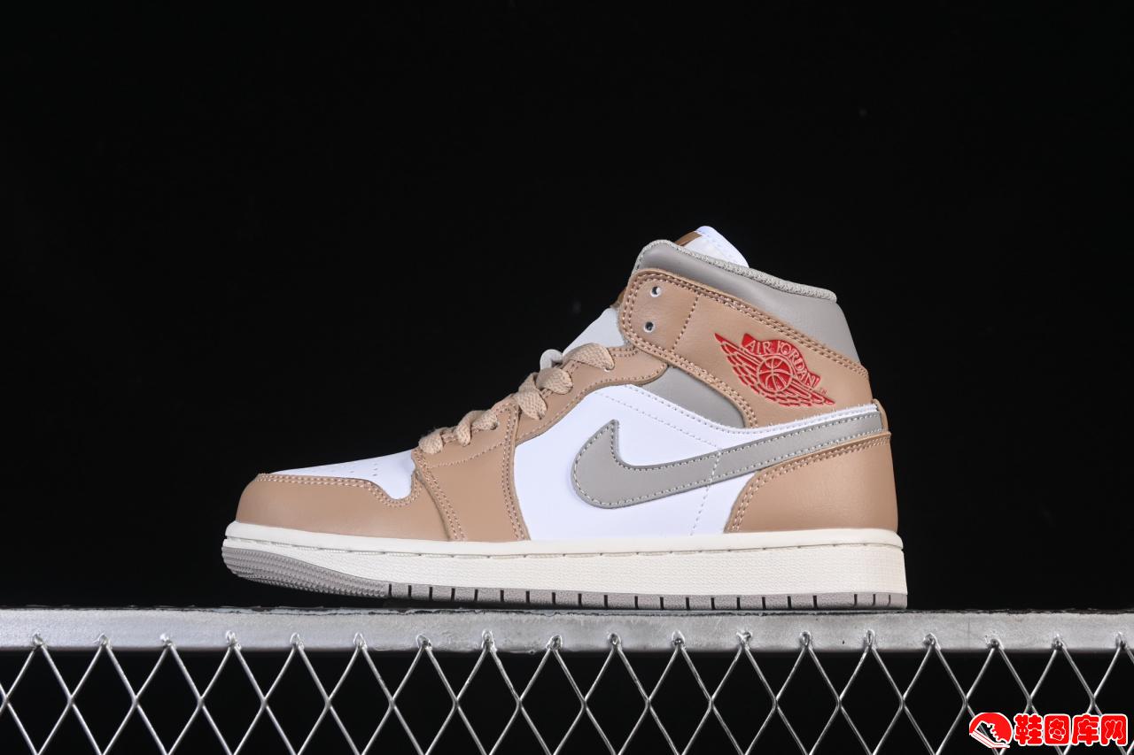 Air Jordan 1 Mid 乔1白麦色 DQ8426-200 AJ1中邦休闲板鞋 经典配色百搭潮流文化鞋款
