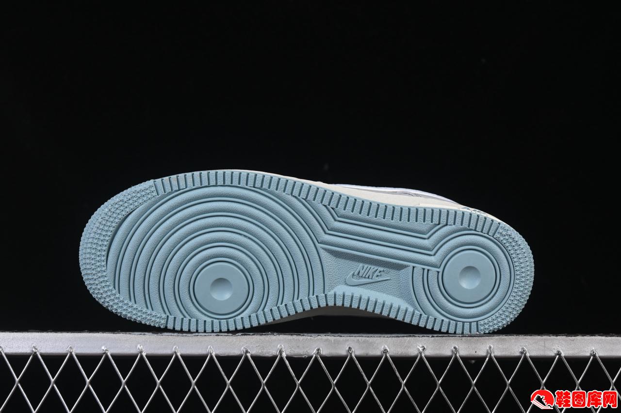 Nike Air Force 1'07 Low 古驰联名灰蓝 YF9511-800 定制皮料全掌气垫 联名款高端休闲板鞋