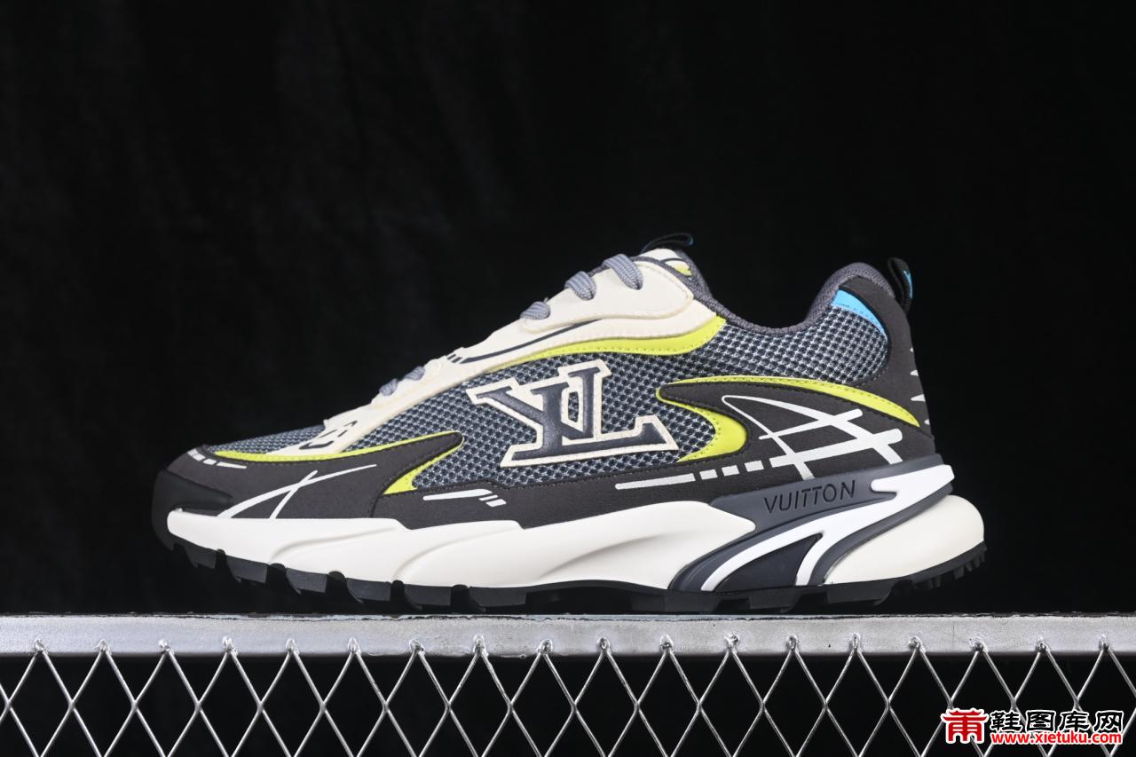 Louis Vuitton Tatic Runner 路易威登休闲跑步鞋 Gray White 灰色网眼拼接绒面皮革字母印花厚底TPU组合